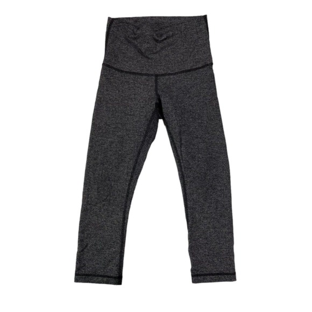 Lululemon Womens Size 4‎ Wunder Under High Rise Crop Heathered Gray Pant